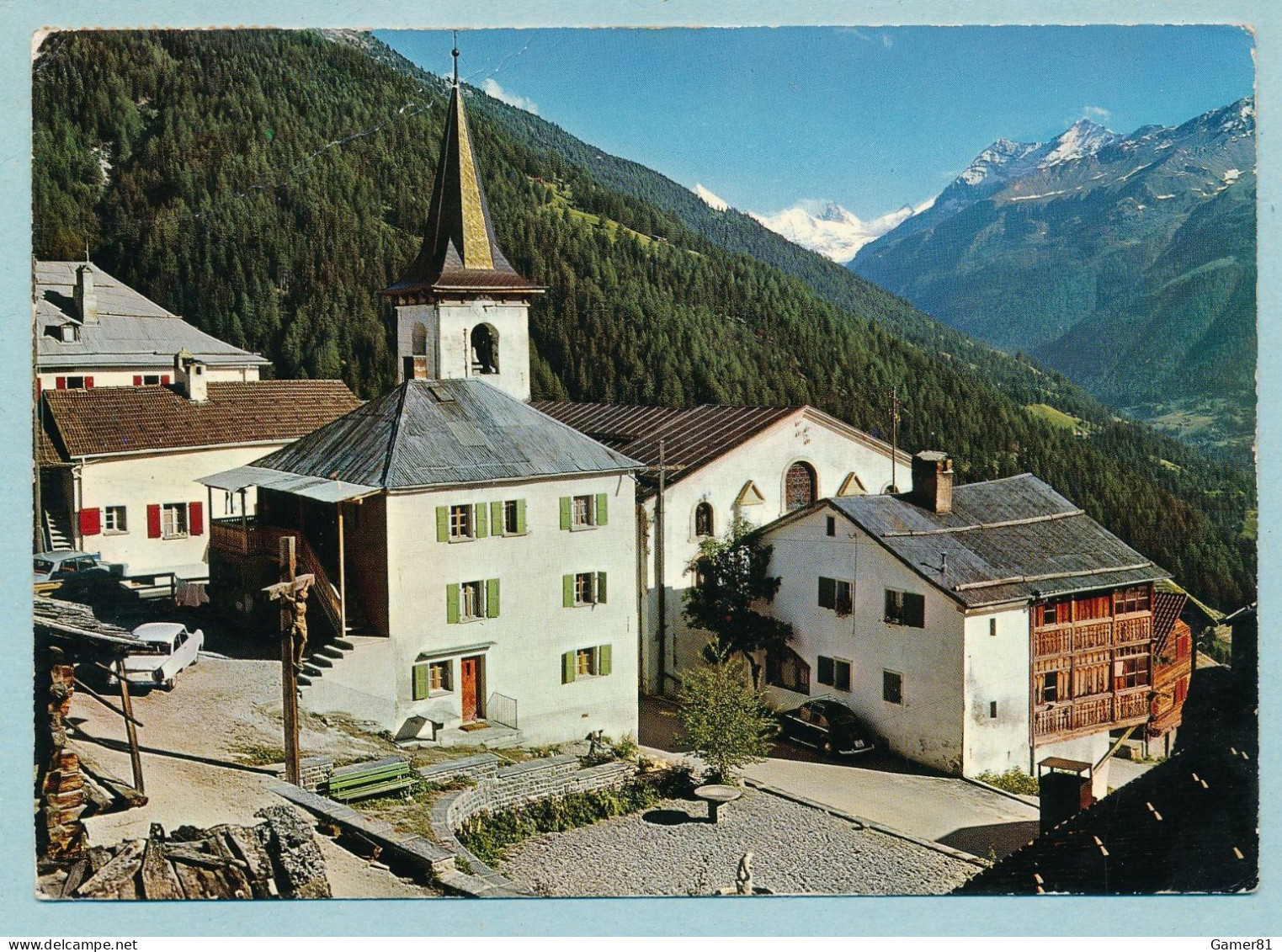 St-Luc - Val D'Anniviers - Gabelhorn Mt Cervin - DKW Junior VW 1200 Autos - Circulé 1963 - Saint-Luc