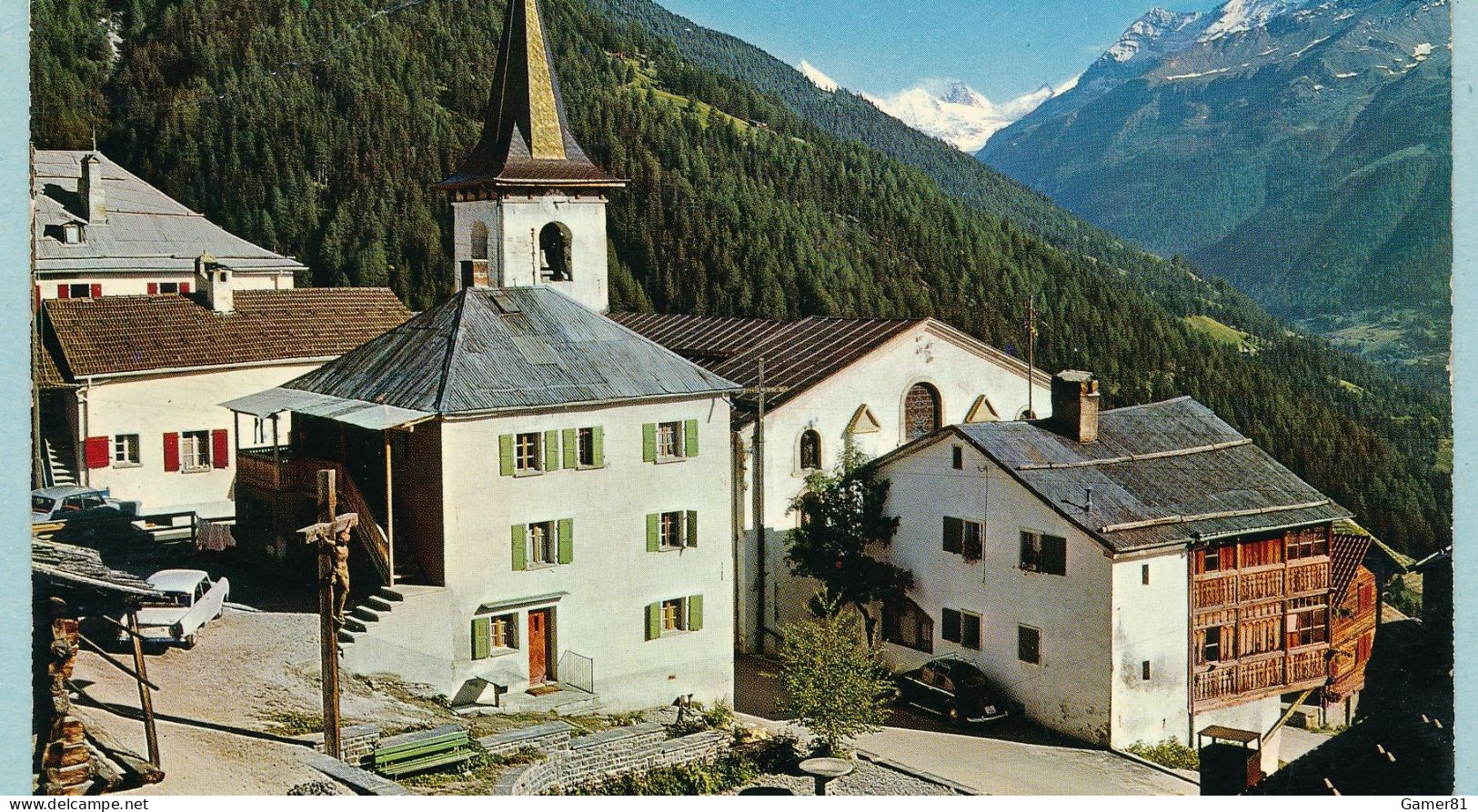 St-Luc - Val D'Anniviers - Gabelhorn Mt Cervin - DKW Junior VW 1200 Autos - Circulé 1963 - Saint-Luc