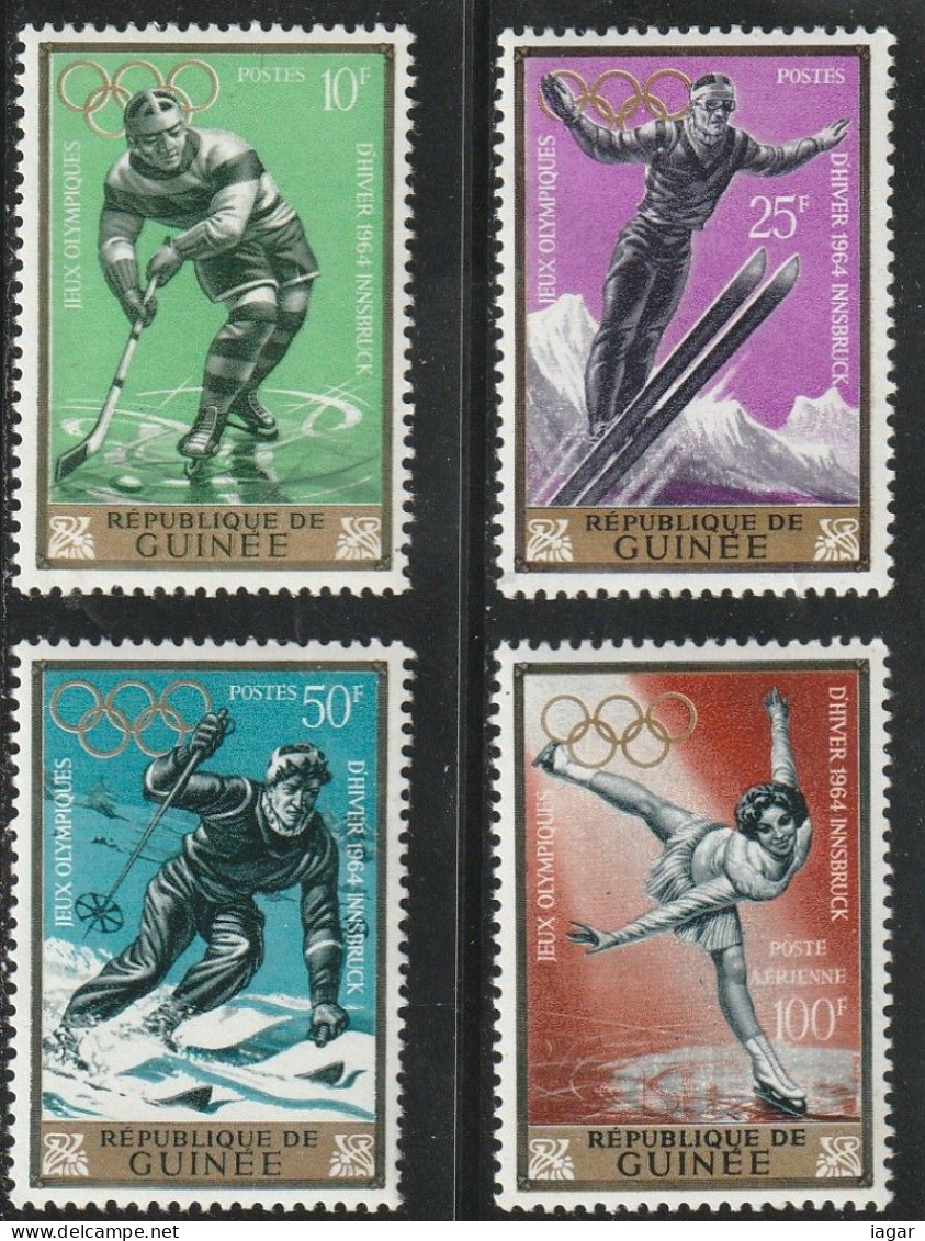 THEMATIC  WINTER OLYMPIC GAMES, INNSBRUCK  -  GUINEE' - Inverno1964: Innsbruck