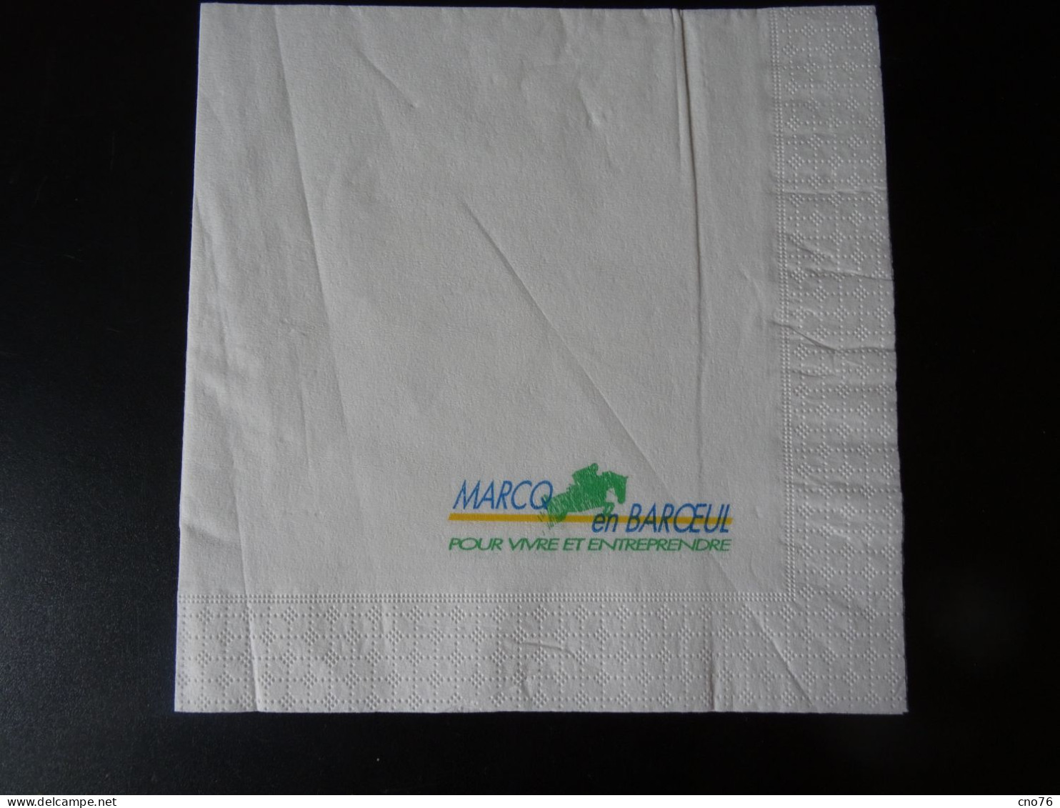 Serviette Publicitaire Ville De Marcq En Baroeul, Hippodrome - Company Logo Napkins