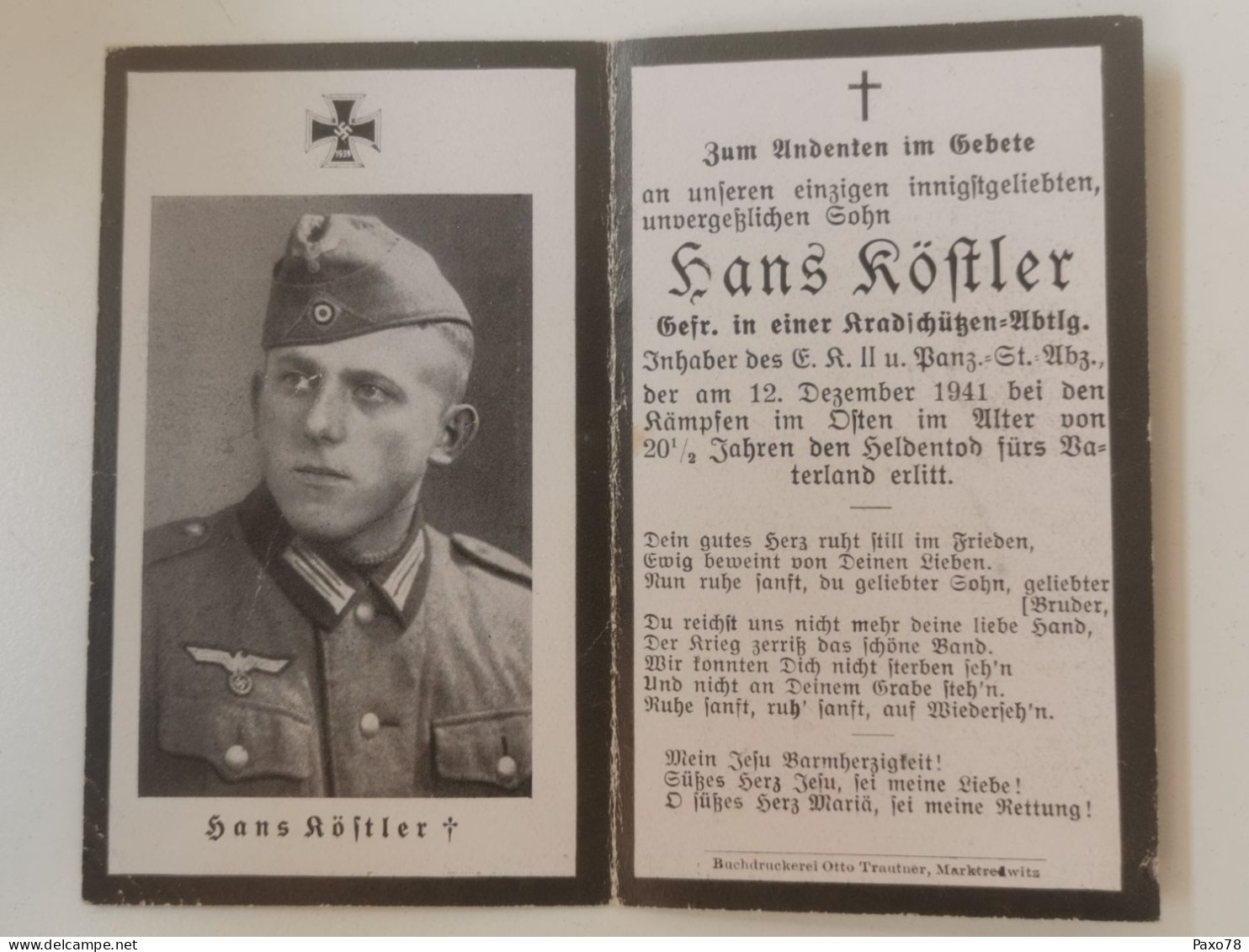 Doodebiller, Gestorben Bei Den Kampfen Im Osten 1941 - 1939-45