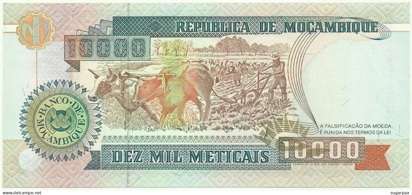Mozambique - 10.000 Meticais - 16.06.1991 - P 137 - Unc. - Serie DA - Joaquim Chissano - 10000 - Mozambique