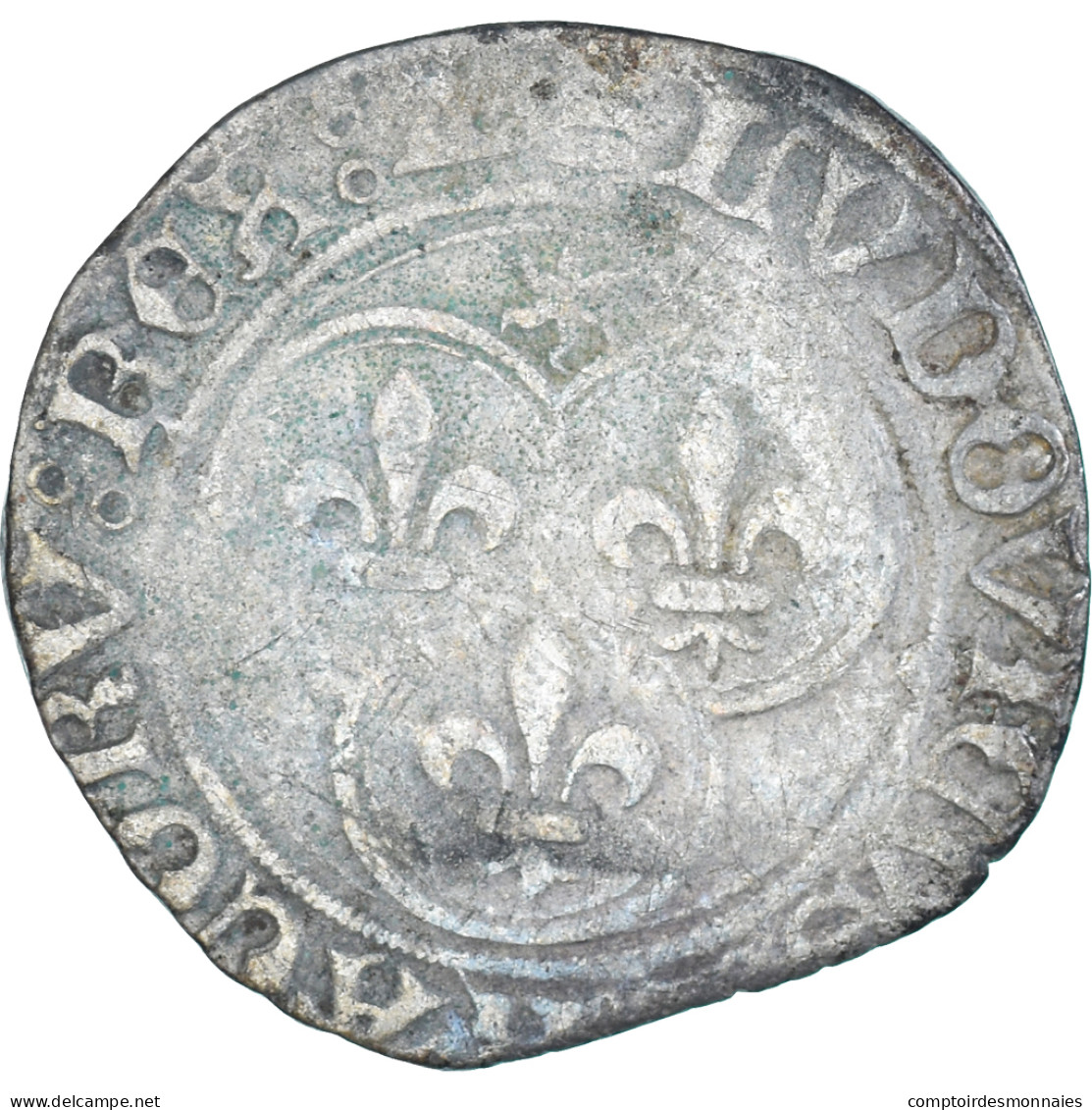 Monnaie, France, Louis XI, Blanc Au Soleil, 1461-1483, Tours, TB+, Billon - 1461-1483 Luigi XI Il Prudente