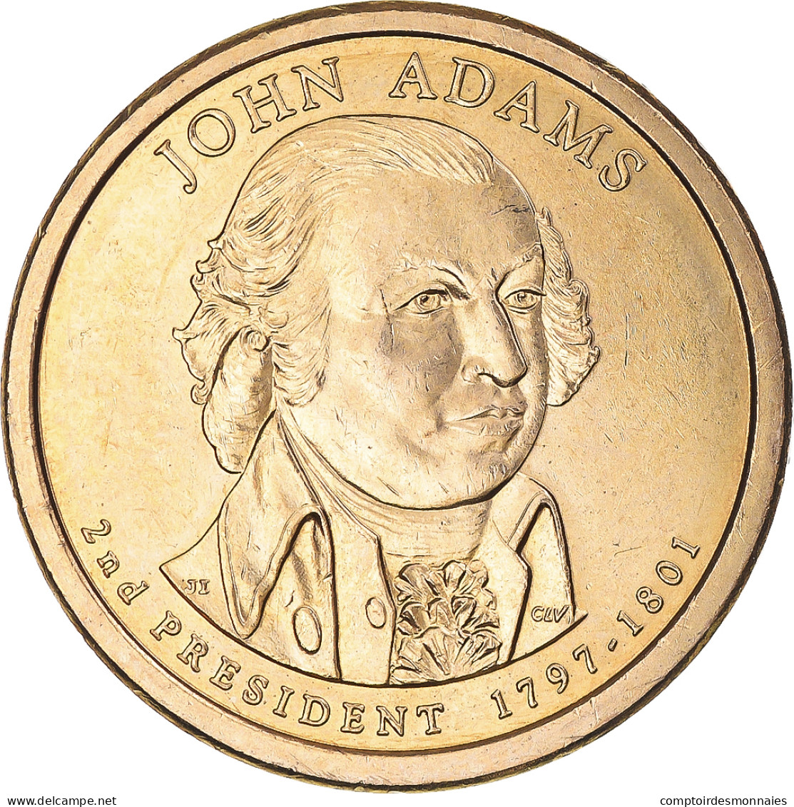 Monnaie, États-Unis, John Adams, Dollar, 2007, U.S. Mint, Philadelphie, SUP+ - 2007-…: Presidents