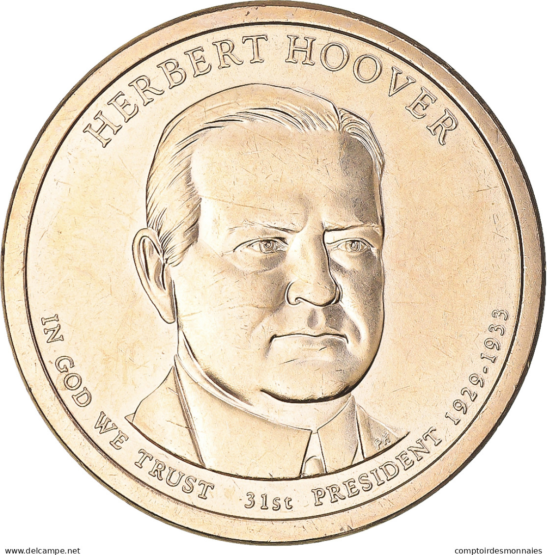 Monnaie, États-Unis, Herbert Hoover, Dollar, 2014, Philadelphie, SUP+ - 2007-…: Presidents