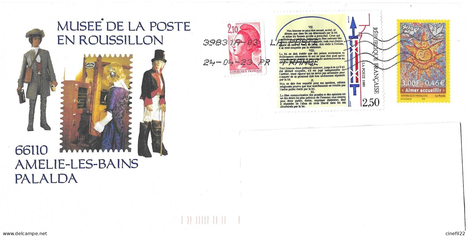 FRANCE, PAP Musée De La Poste En Roussillon, Amélie Les Bains Palalda, Sur Lettre 2023 - Prêts-à-poster:Stamped On Demand & Semi-official Overprinting (1995-...)