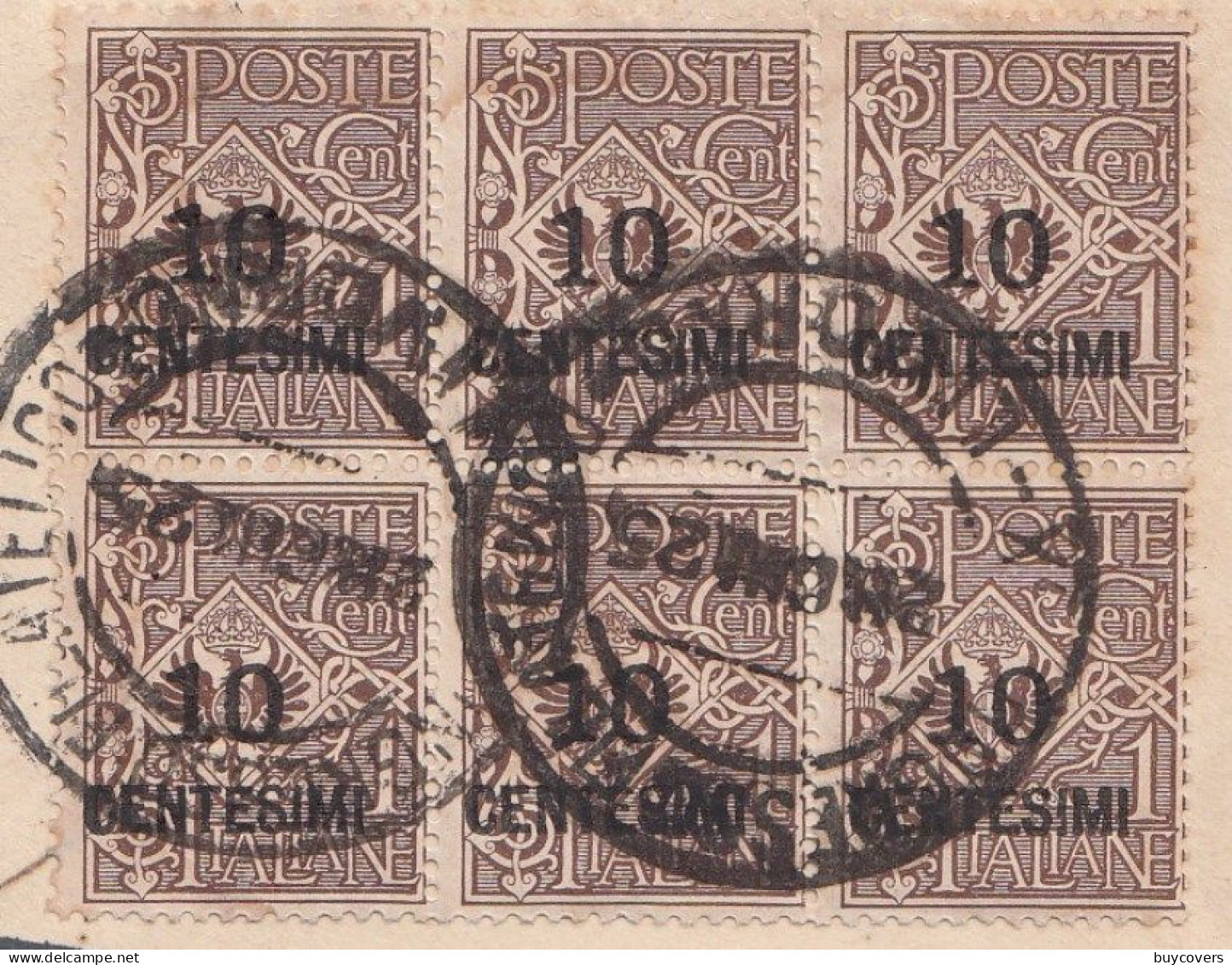 231 - REGNO - Busta Di Posta Aerea Eccezionale Del 1925 Da Livorno A Roma Con Sestina Cent 1 Con Soprastampa Cent. 10 - - Storia Postale (Posta Aerea)