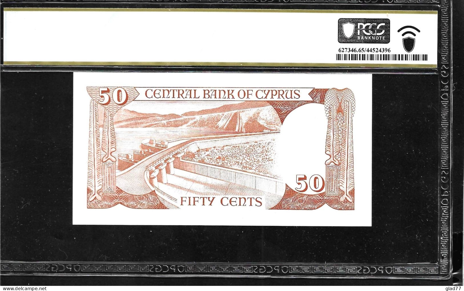 Cyprus  50 Sent 1.11.1989 PCGS   65PPQ  GEM  UNC! - Chypre