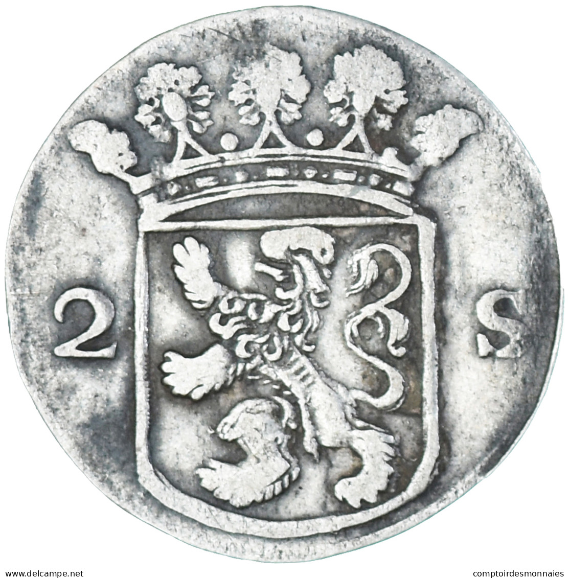 Monnaie, Pays-Bas, 2 Stuivers, 1779, TB+, Argent, KM:48 - …-1795 : Période Ancienne