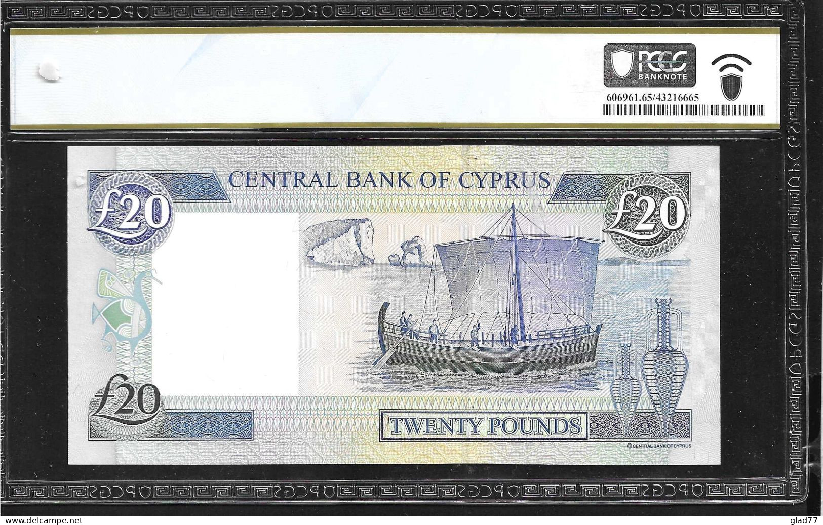 Cyprus  20 POUNDS 1.4.2004 PCGS 65PPQ GEM UNC ! - Chypre