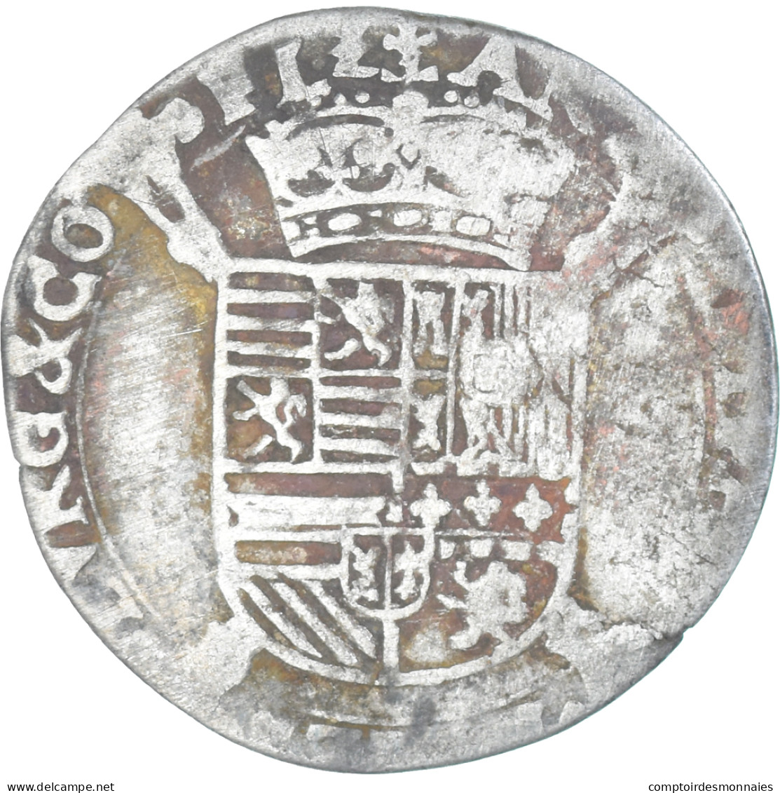 Monnaie, Belgique, Albert & Isabelle, Escalin Au Paon, N.d. (1598-1621), Bruges - Otros & Sin Clasificación