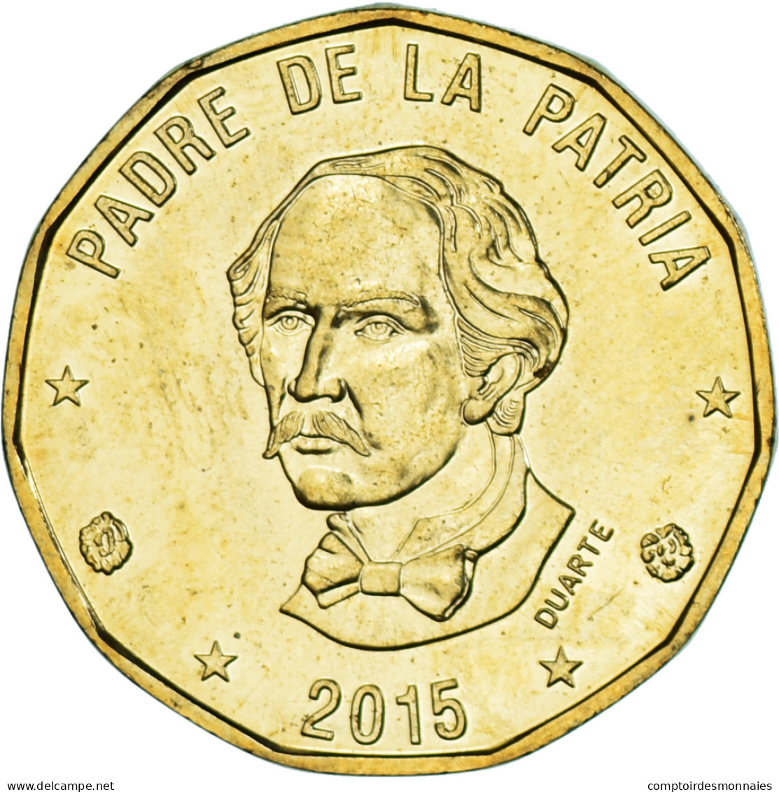 Monnaie, République Dominicaine, Peso, 2015, SPL, Laiton, KM:80.1 - Dominicaine