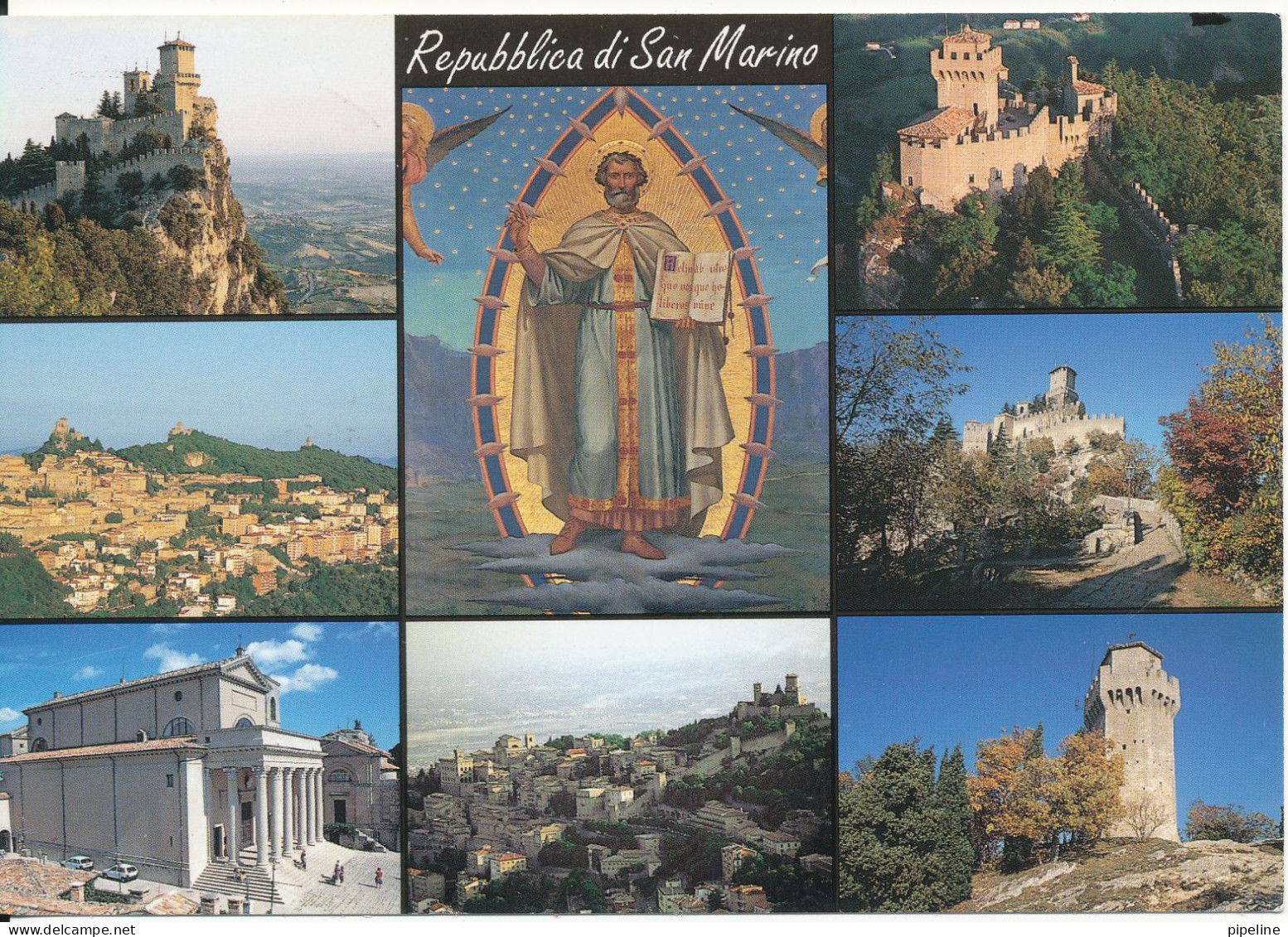 San Marino Postcard Sent To Denmark 14-9-1998 - San Marino