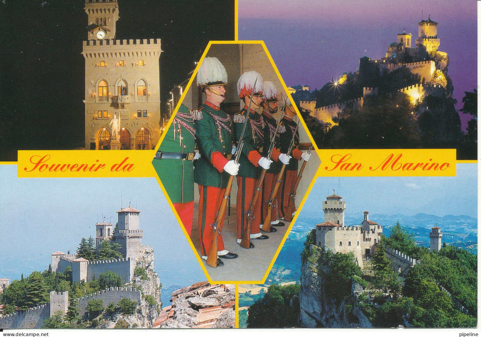 San Marino Postcard Sent To Denmark 14-9-1998 - San Marino