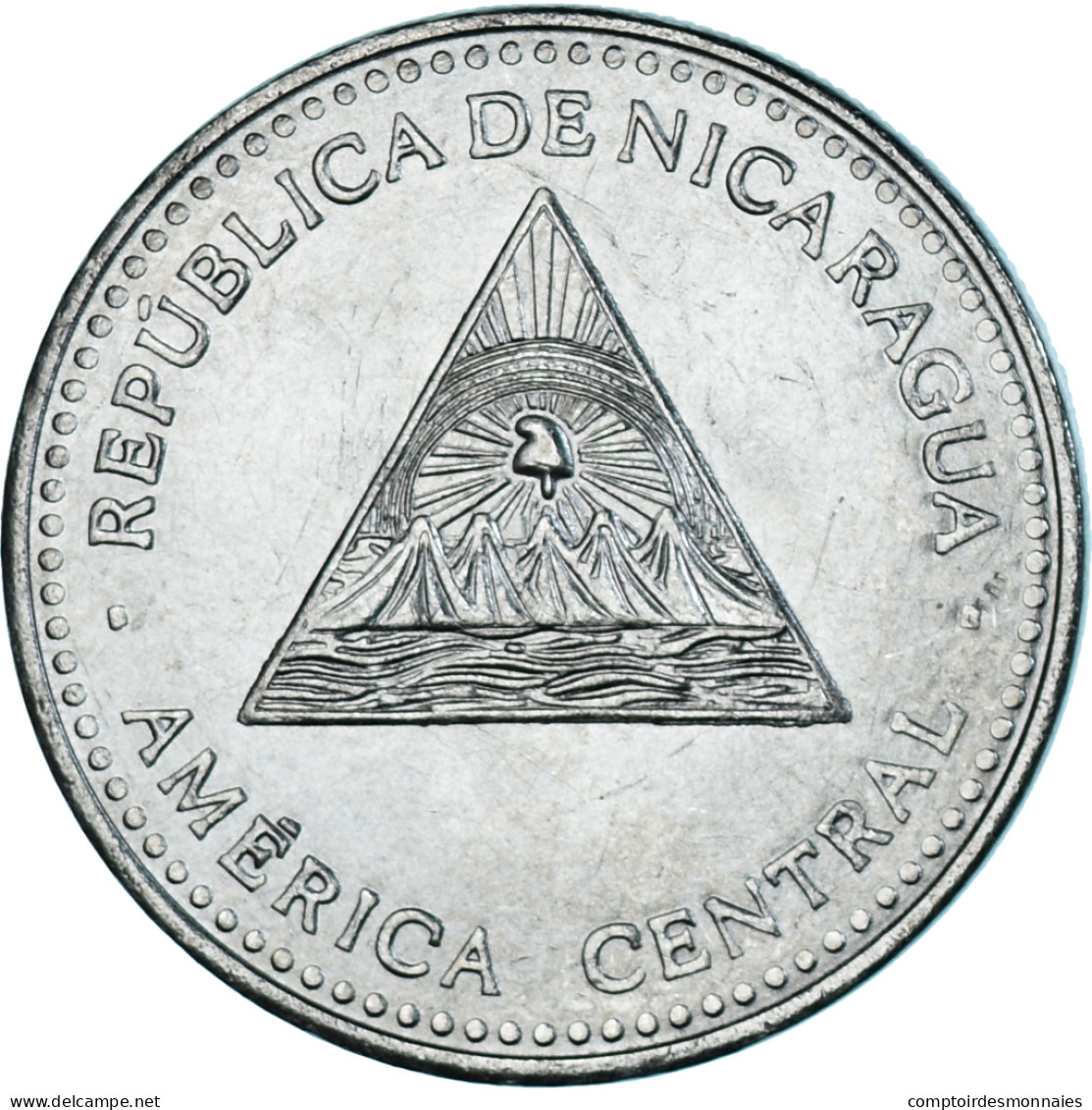 Monnaie, Nicaragua, 5 Cordobas, 2007, SPL, Nickel Plaqué Acier, KM:90a - Nicaragua