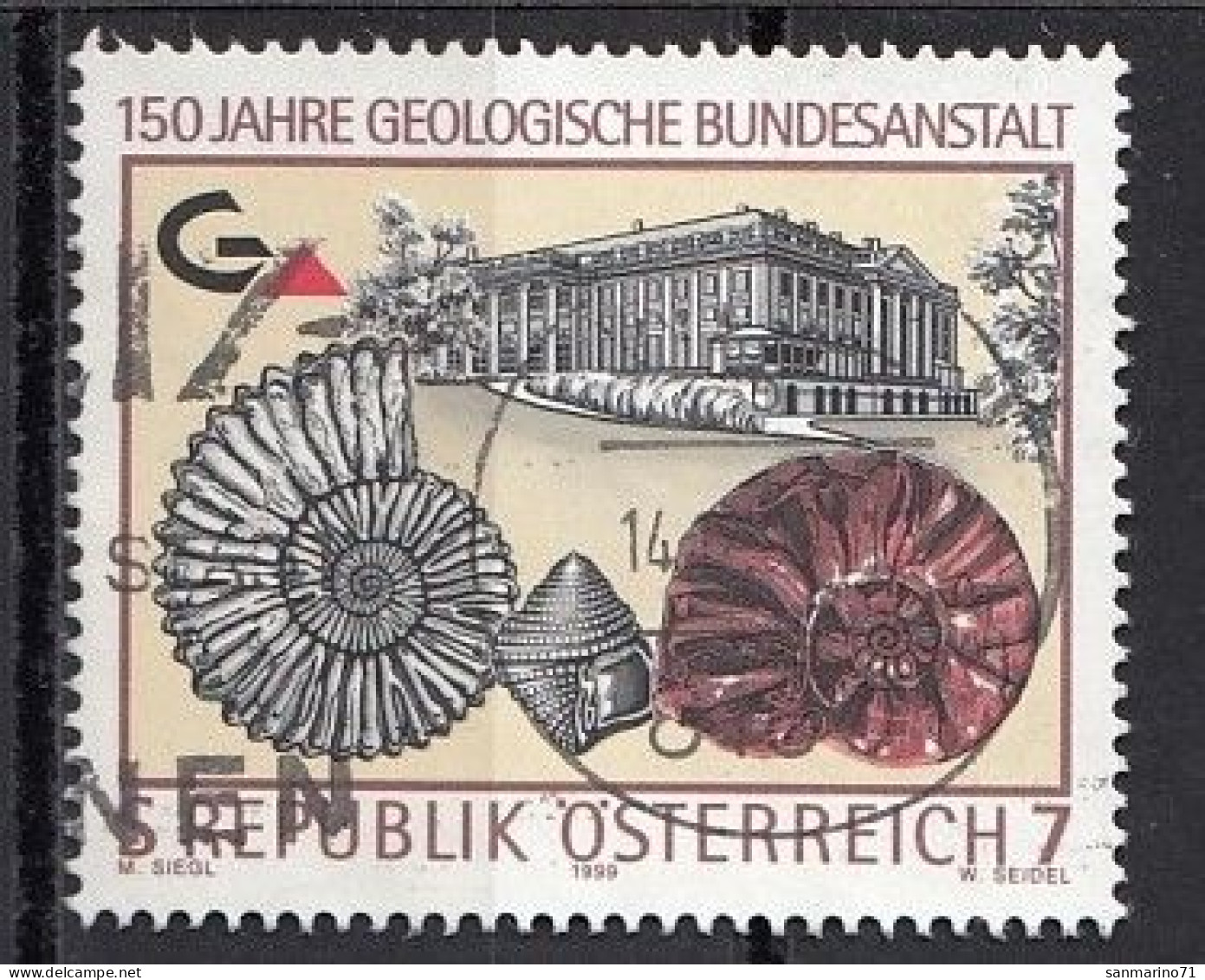 AUSTRIA 2298,used,falc Hinged - Fossiles