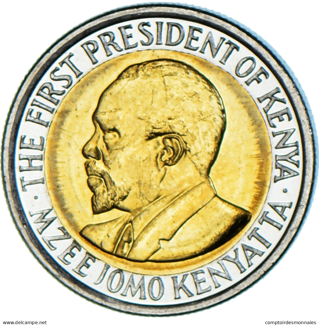 Monnaie, Kenya, 5 Shillings, 2010, SPL, Bimétallique, KM:37.2 - Kenya