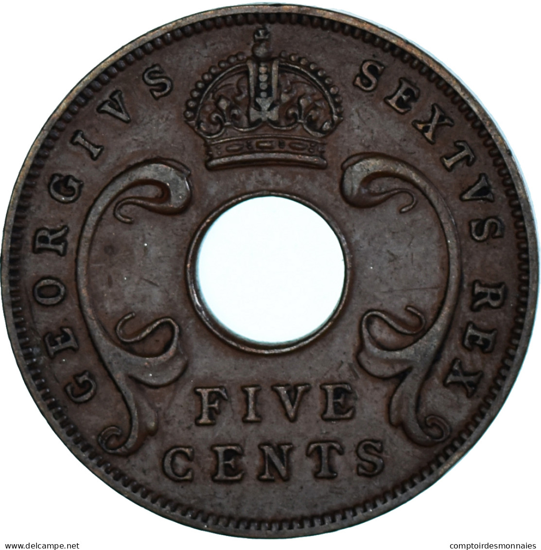 Monnaie, Afrique Orientale, George VI, 5 Cents, 1949, TTB, Bronze, KM:33 - Britse Kolonie