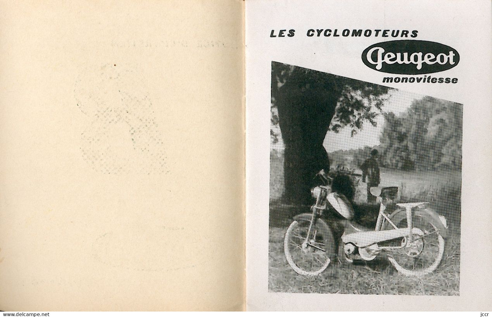 Les Cyclomoteurs Peugeot 49 Cm3 Monovitesse - Notice D'Entretien - 1957 - Motorrad