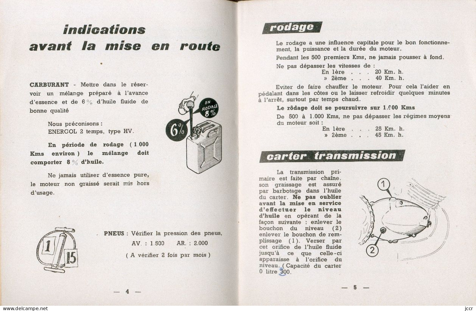 Les Cyclomoteurs Peugeot 49 Cm3 2 Vitesses - Notice D'Entretien - 1957 - Motorfietsen