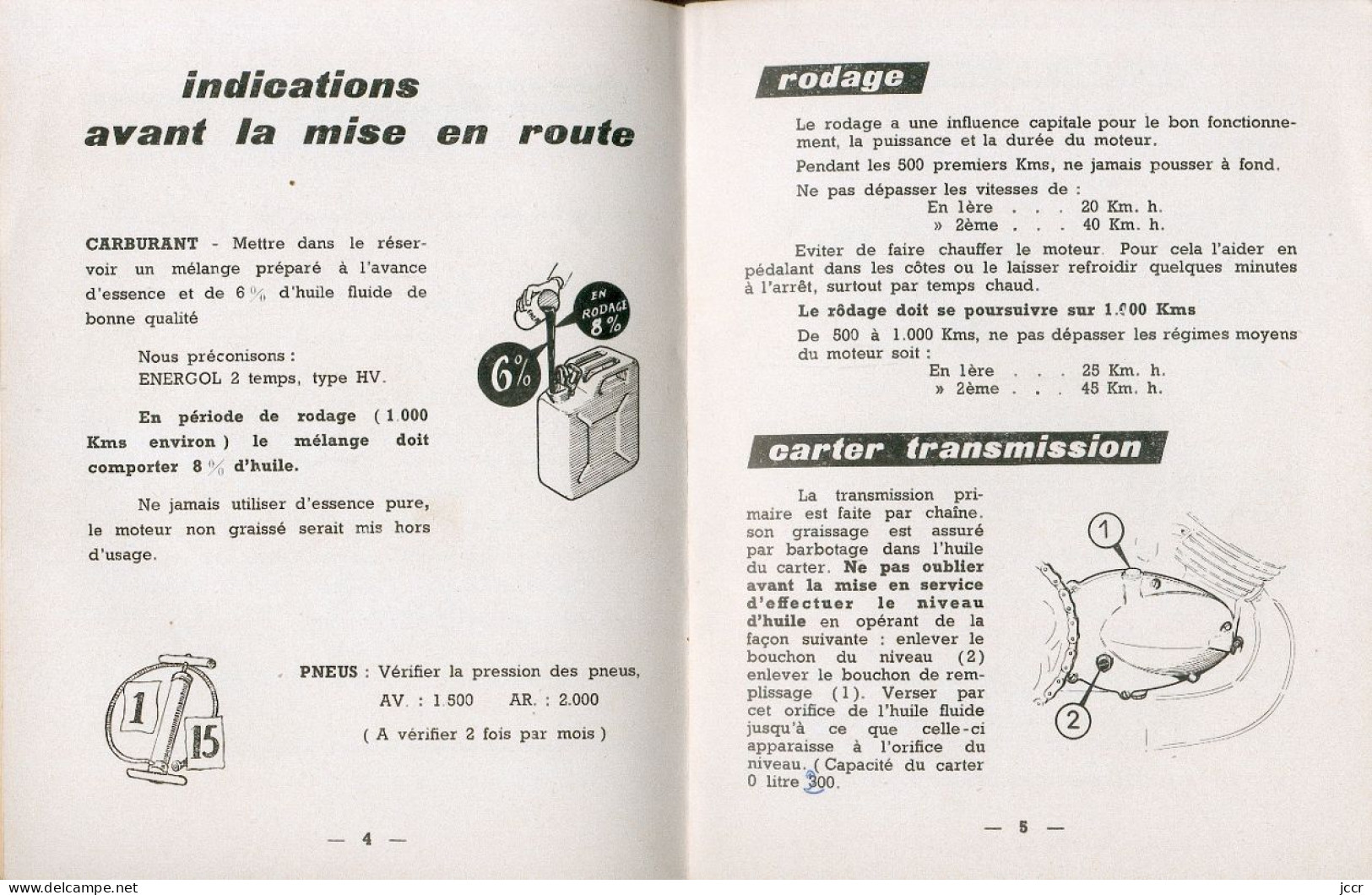 Les Cyclomoteurs Peugeot 49 Cm3 2 Vitesses - Notice D'Entretien - 1957 - Moto