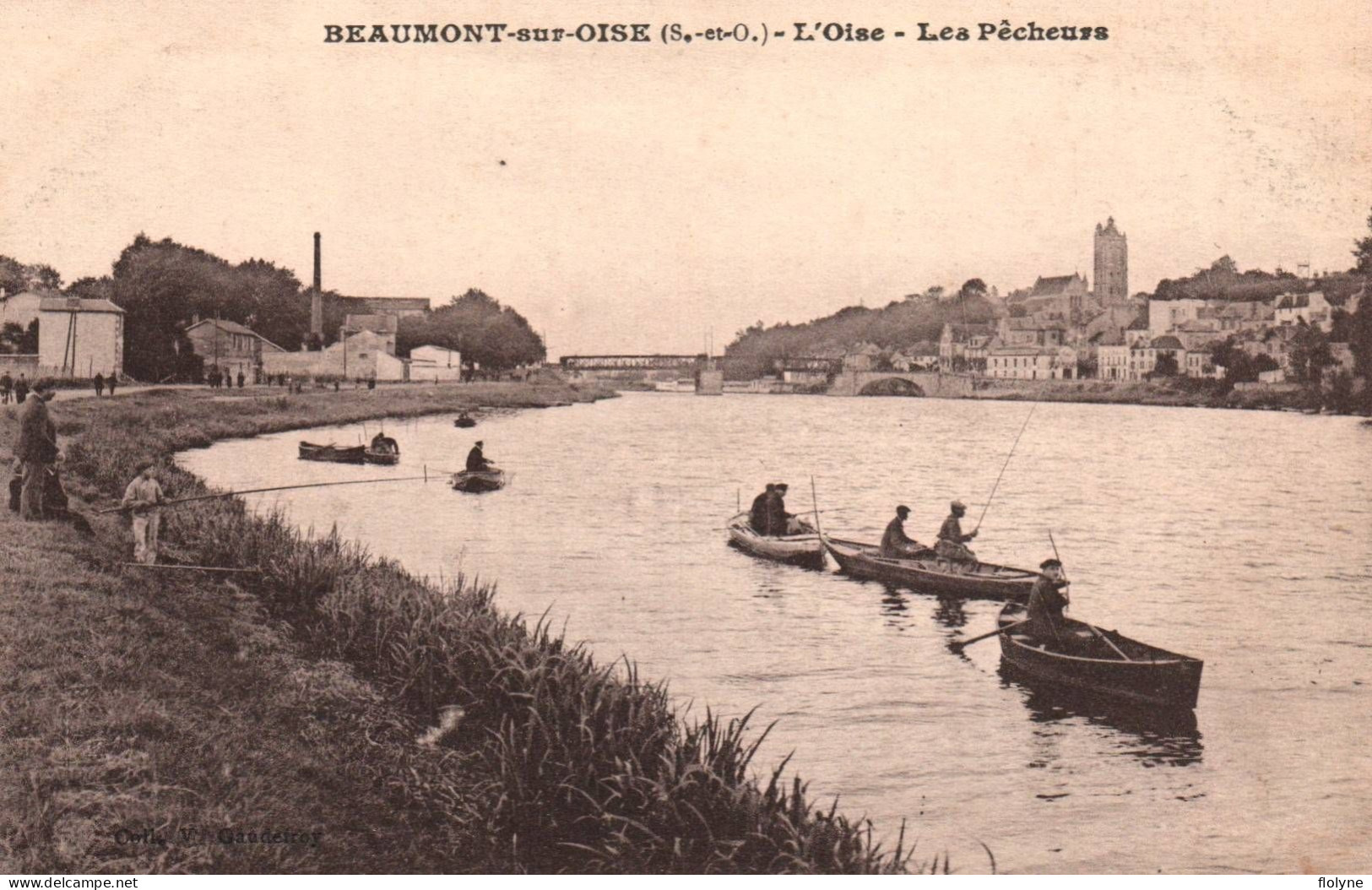 Beaumont Sur Oise - L'oise - Les Pêcheurs à La Ligne - Beaumont Sur Oise