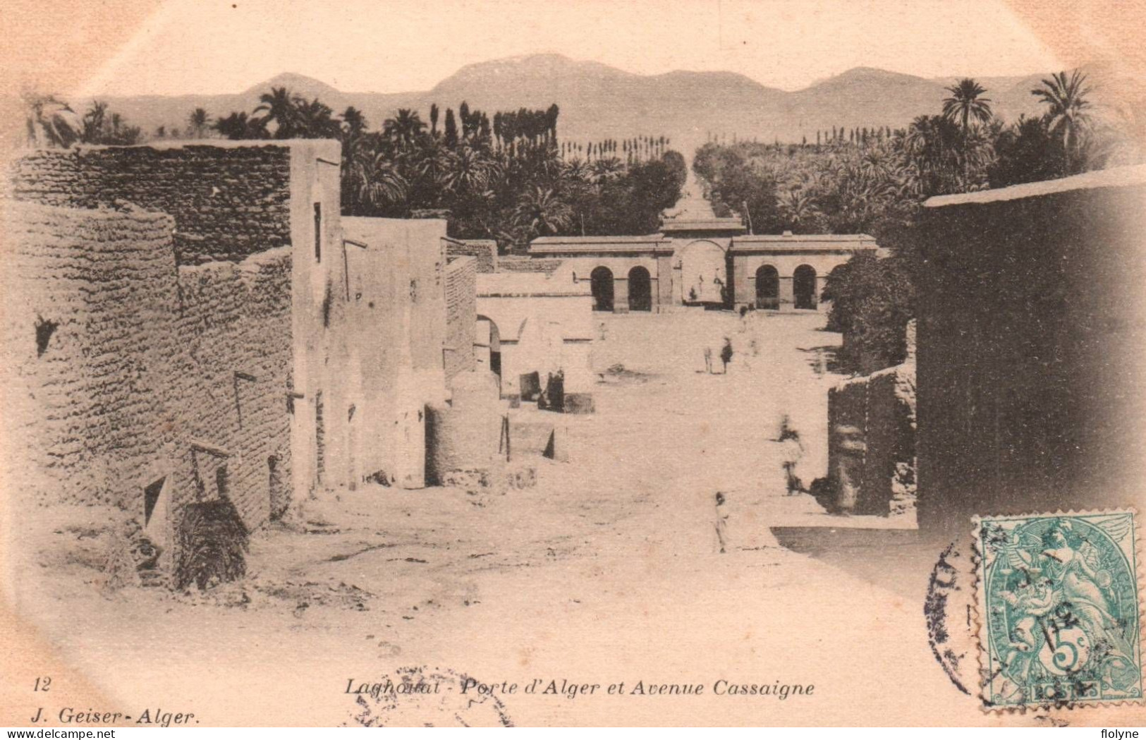 Laghouat - La Porte D'alger Et Avenue Cassaigne - Algérie Algeria - Laghouat