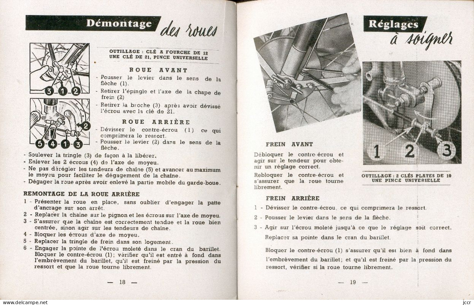 Entretien et Réparation des Vélomoteurs 3 vitesses 124 cm3 Peugeot - 1958