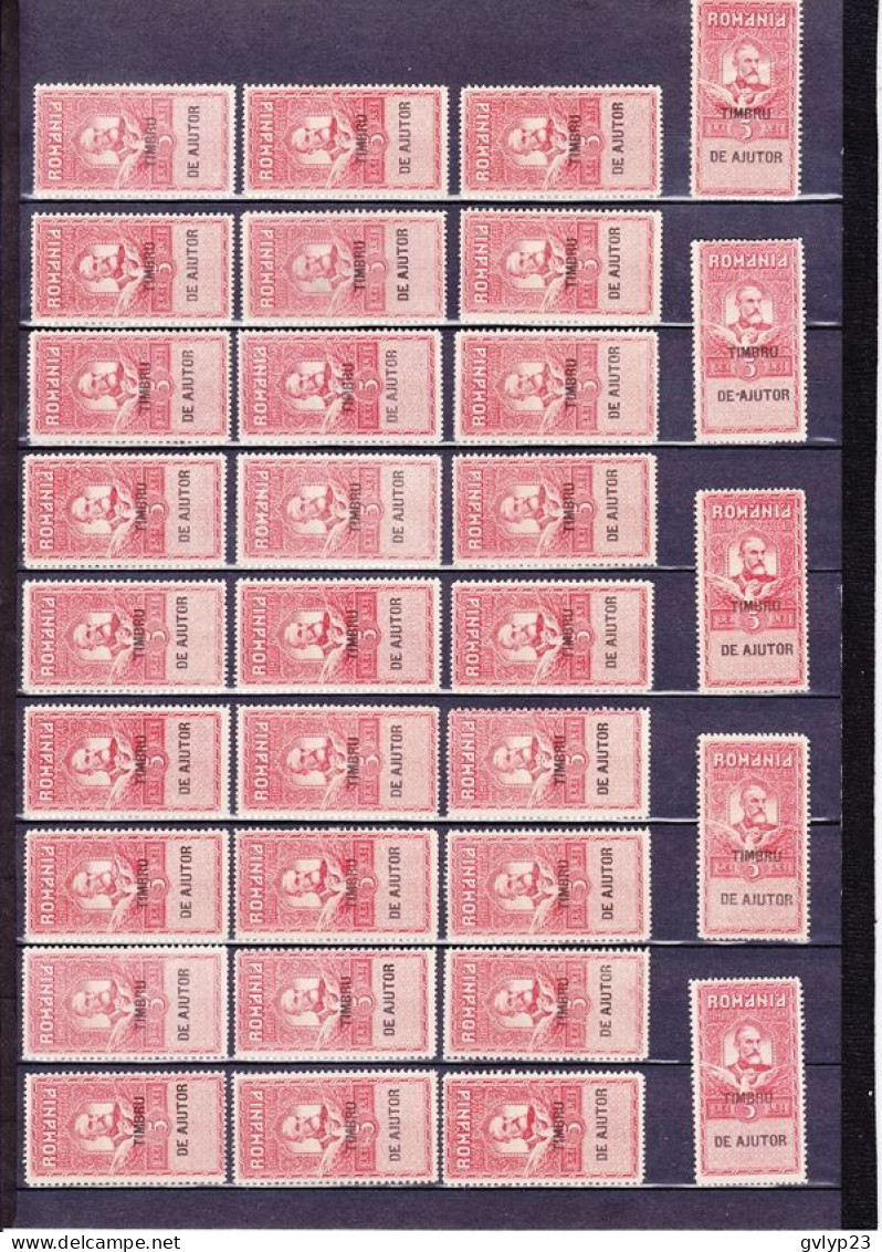 CHARLES 1°  AU PROFIT DES FAMILLES DES MOBILISéS 5 L ROUGE NEUF SANS GOMME N° 235A Y ET TELLIER X 32 TIMBRES  1915-16 - Volledige & Onvolledige Vellen