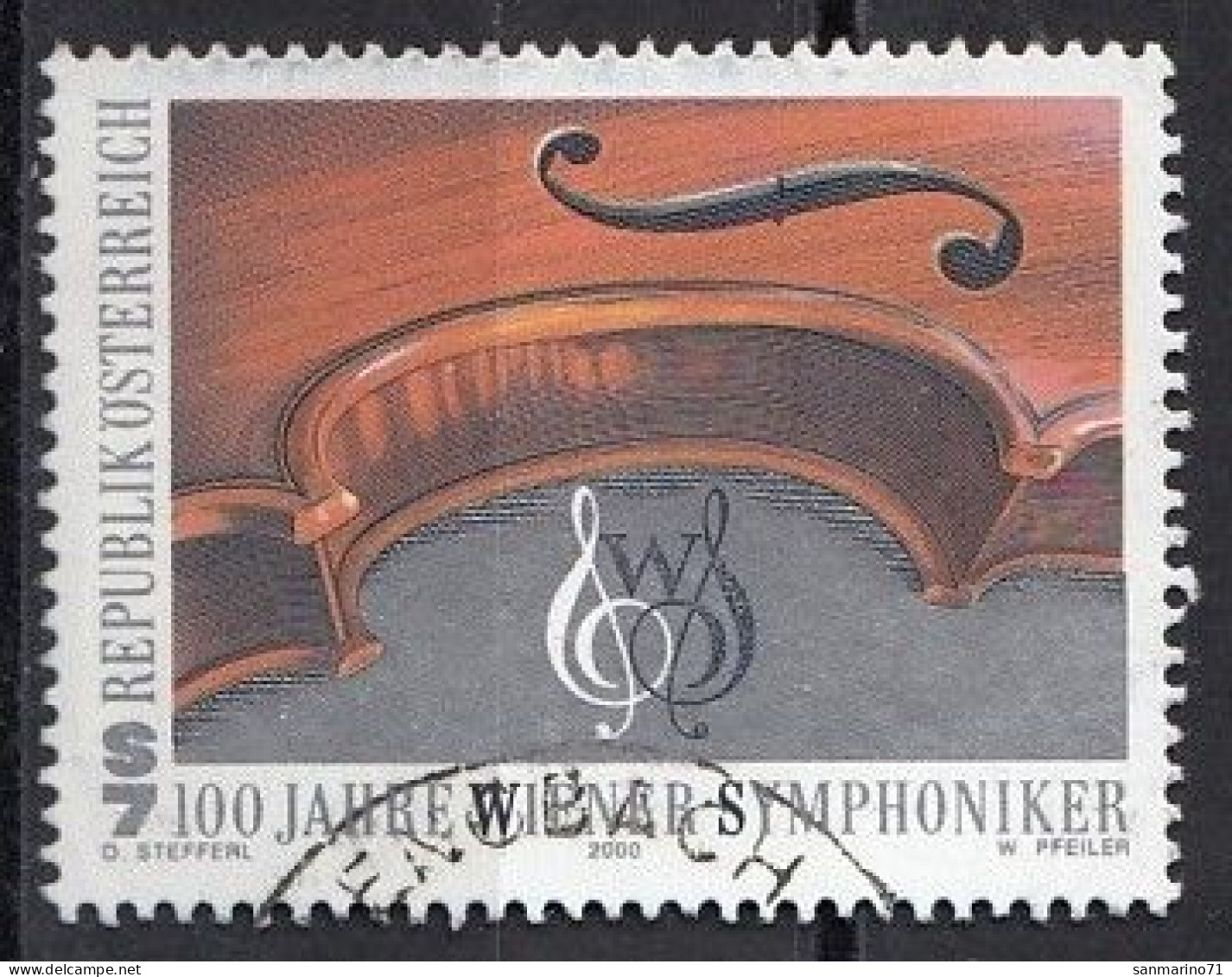 AUSTRIA 2328,used,falc Hinged - Musique