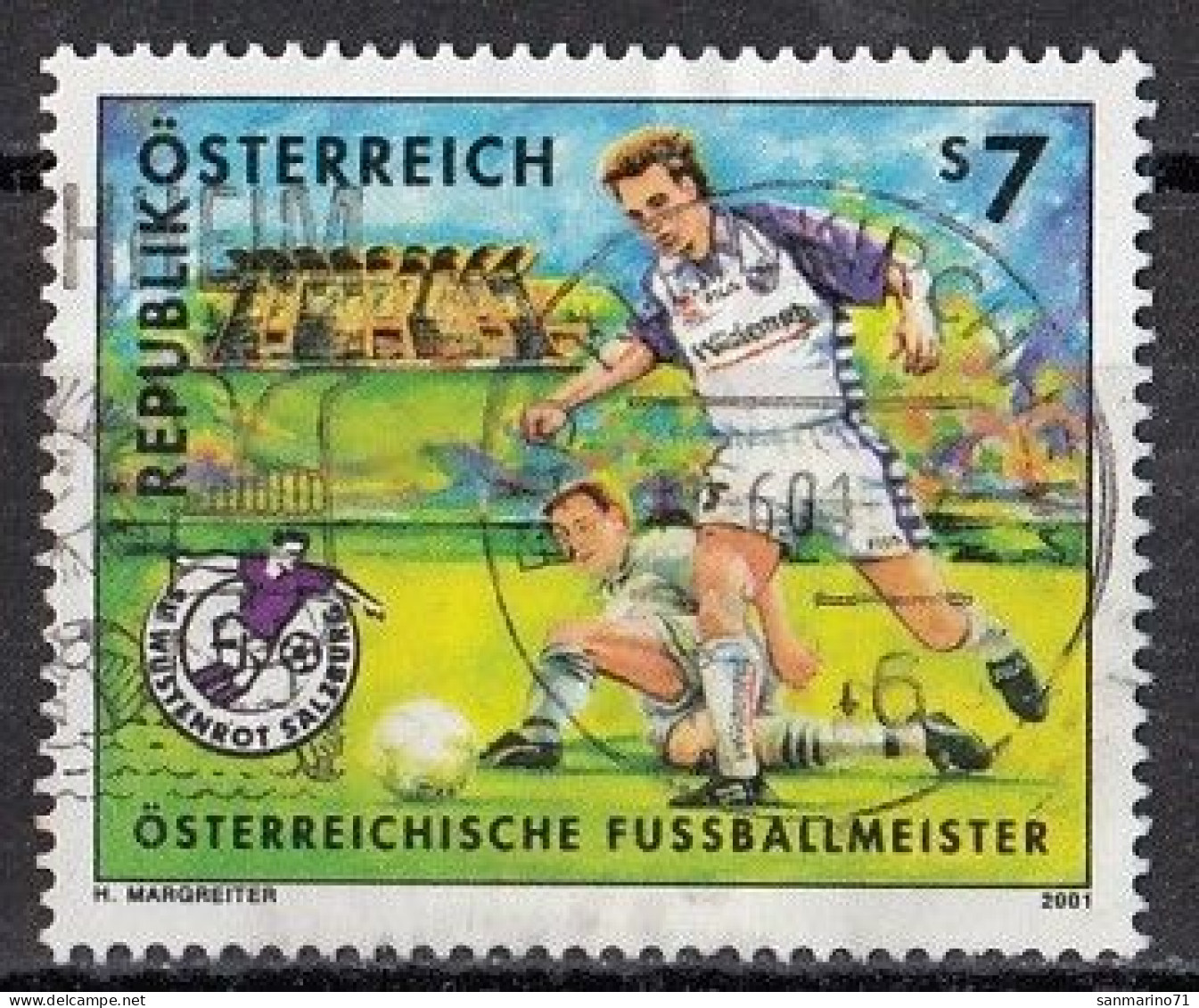 AUSTRIA 2337,used,falc Hinged,football - Used Stamps
