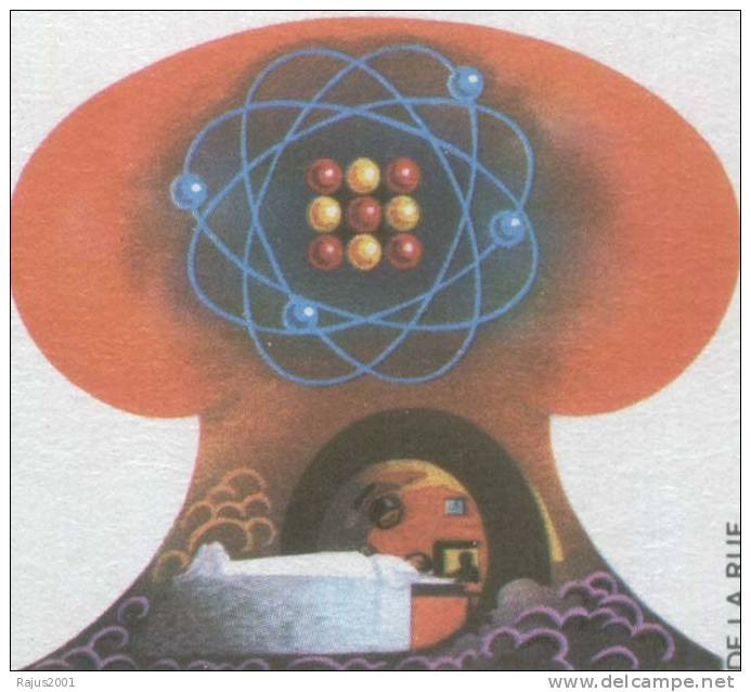 Hourglass, Masonic Symbol, Einstein, Nobel Prize Physics Mathematics Theory Of Relativity, MNH 1971 Scott 879 Nicaragua - Atoom
