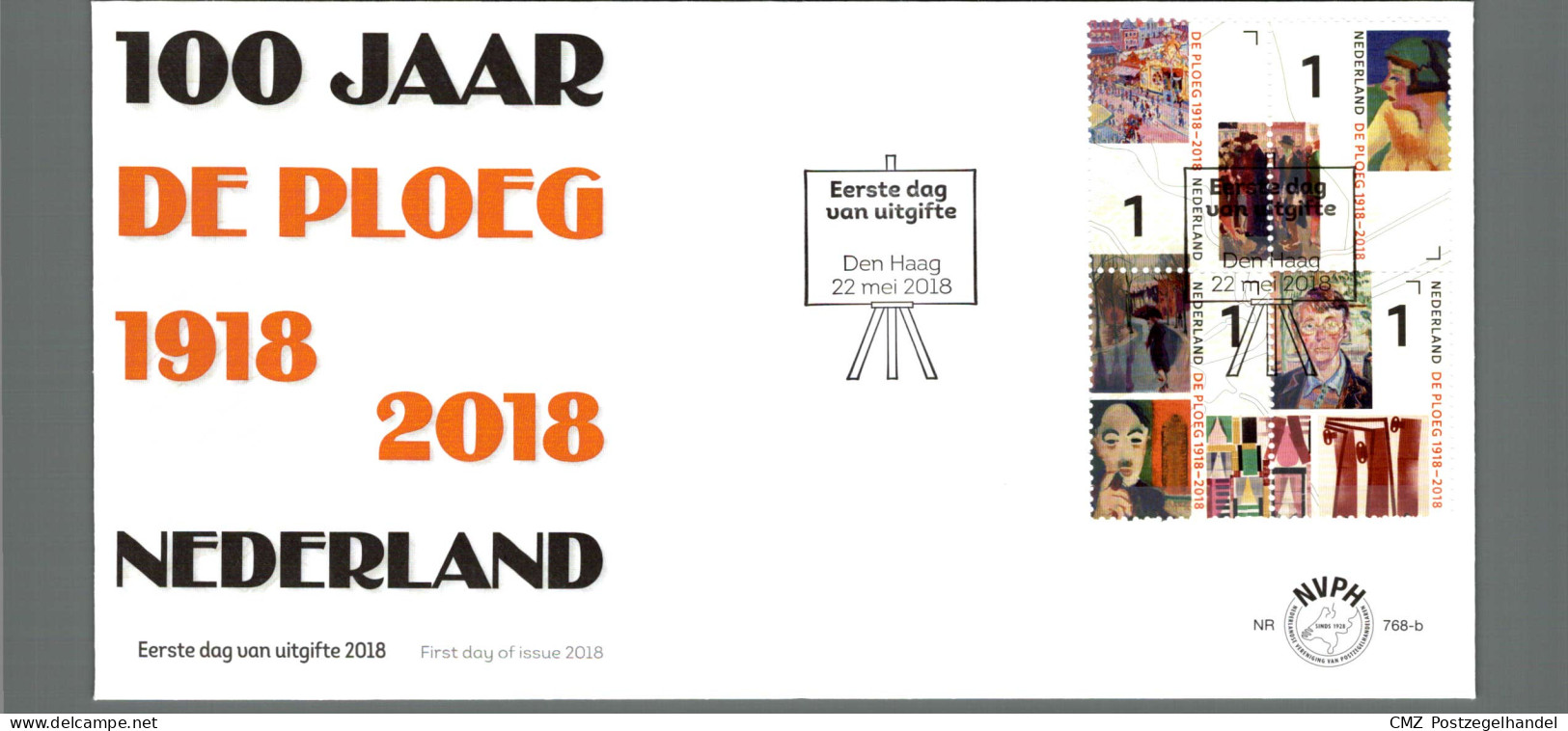 Jaarcollectie FDC eerstedagenveloppen 2018 onbeschreven 