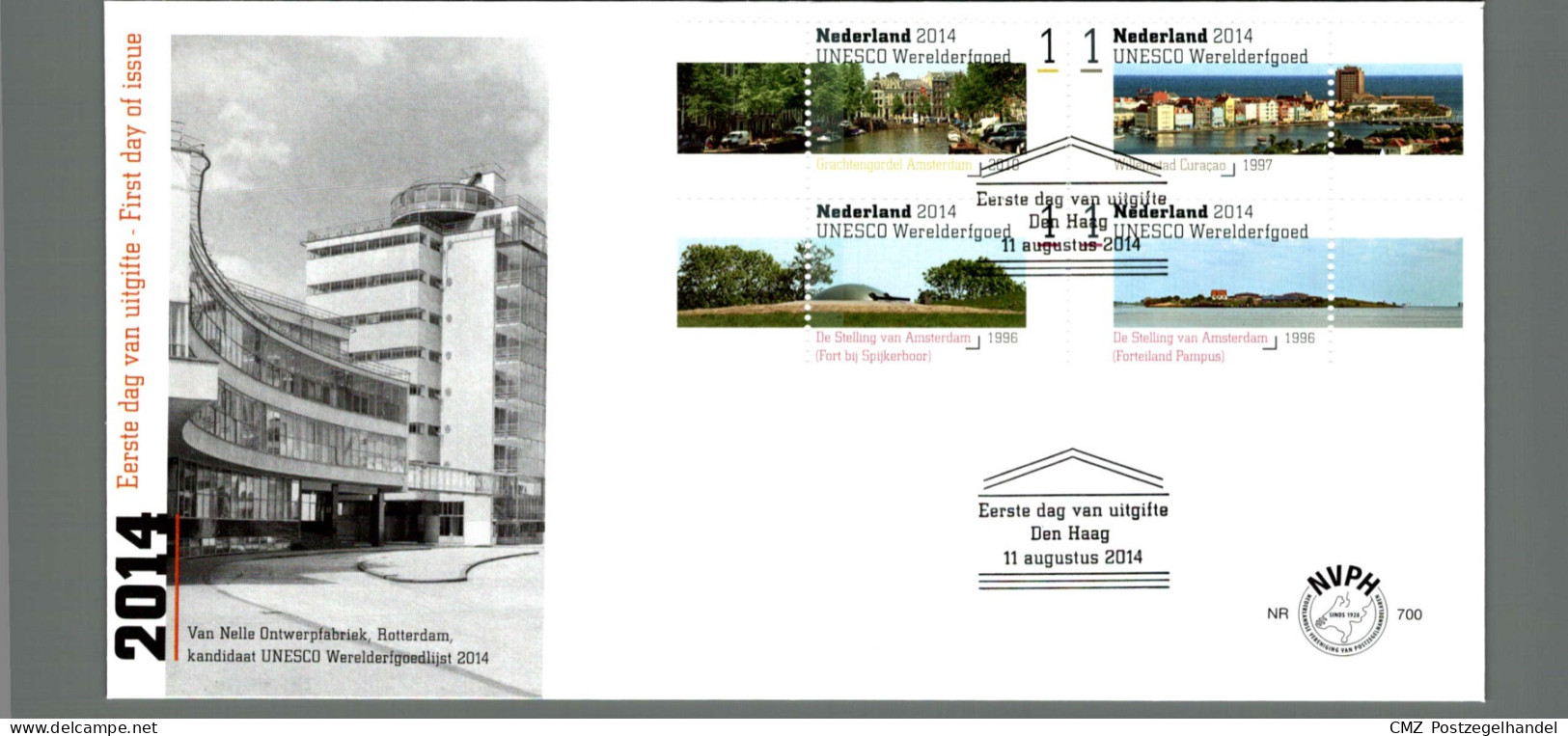 Jaarcollectie FDC eerstedagenveloppen 2014 onbeschreven