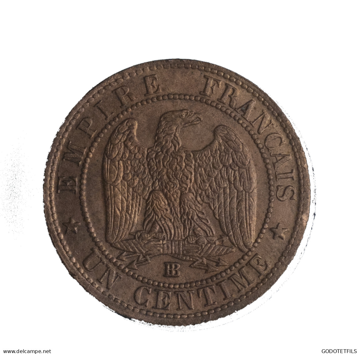 1 Centime Napoléon III, Tête Nue 1853 Strasbourg - 1 Centime