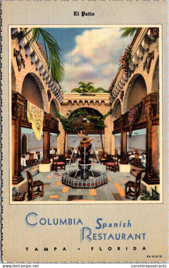 Florida Tampa Ybor City Columbia Spanish Restaurant El Patio Curteich - Tampa