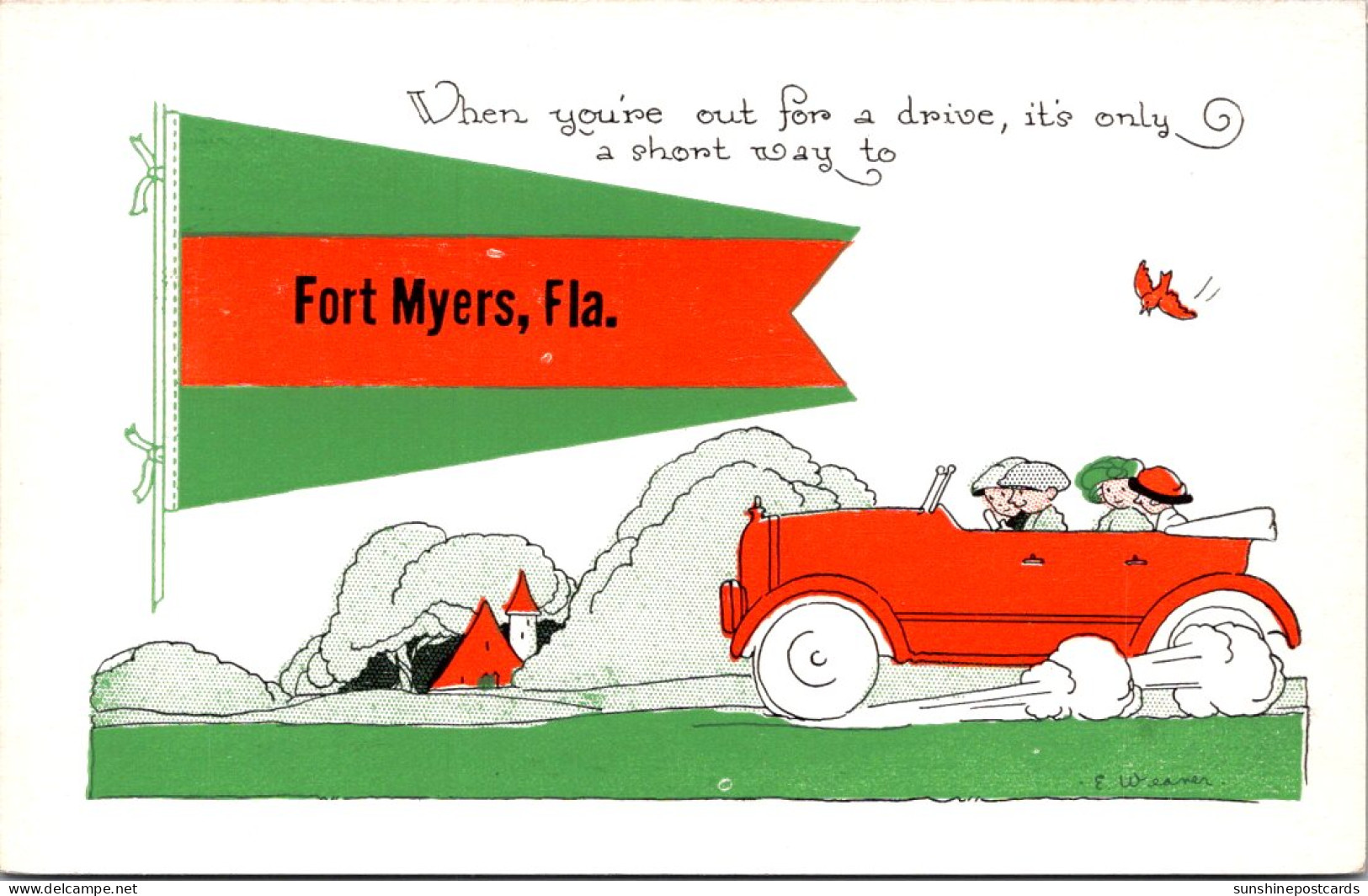 Florida Fort Myers Driving Scene Pennant Series - Fort Myers
