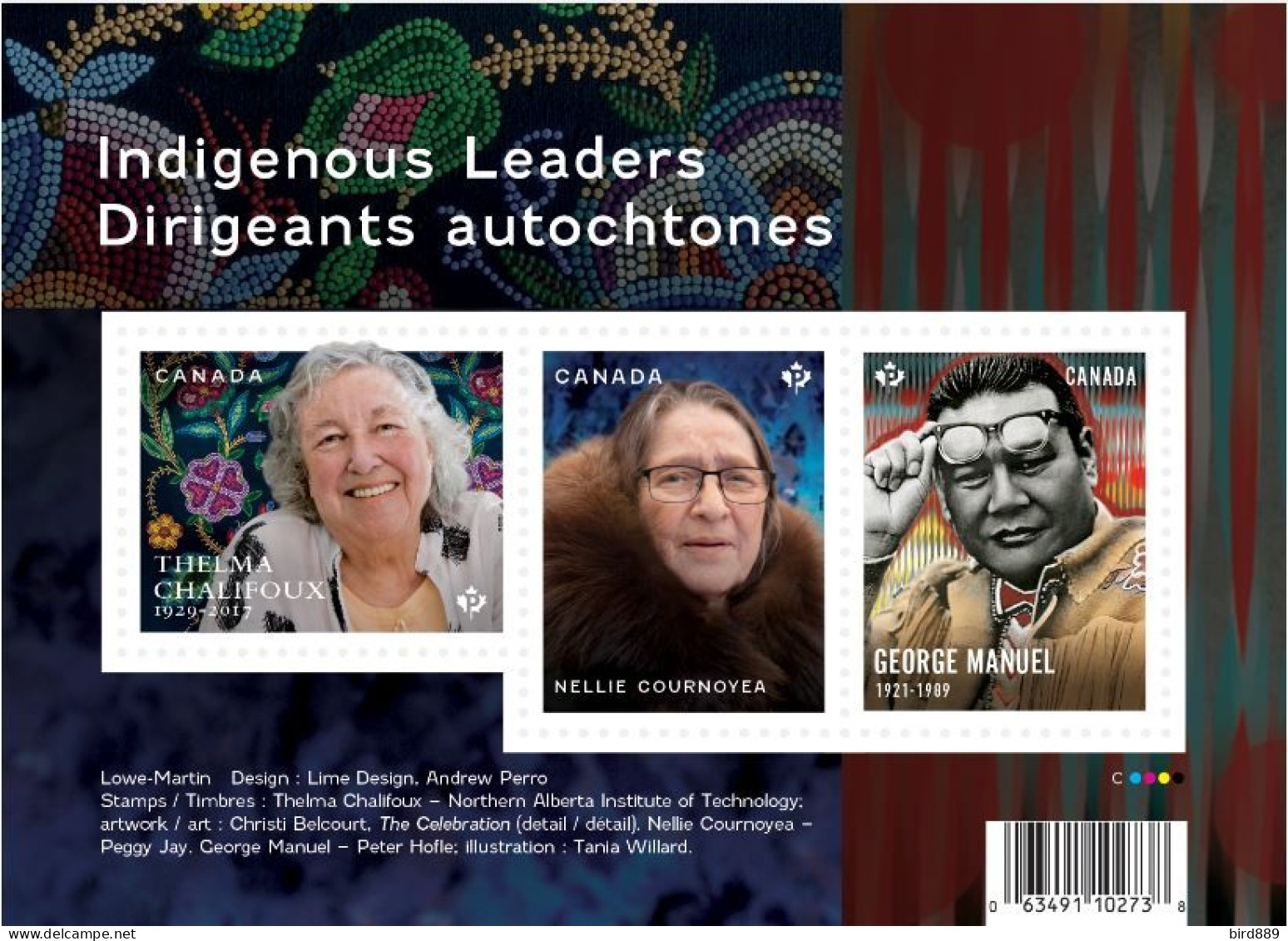 2023 Canada Indigenous Leaders Mini Sheet Of 3 MNH - Neufs