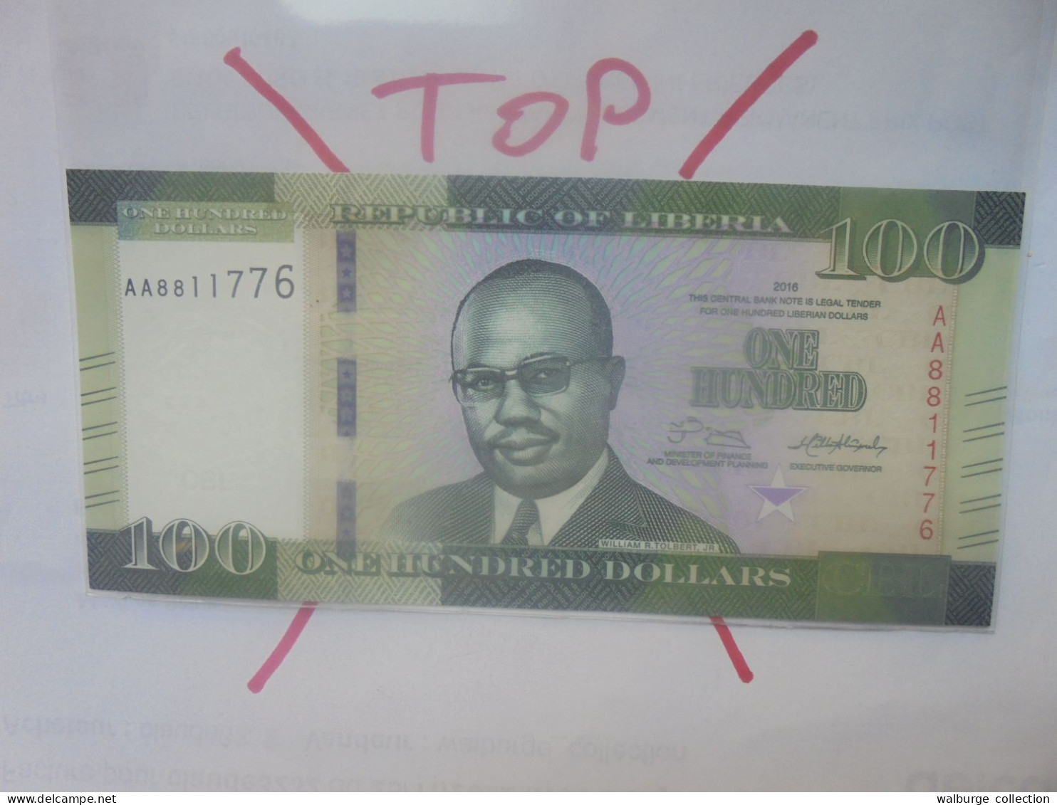 LIBERIA 100$ 2016 Neuf (B.29) - Liberia