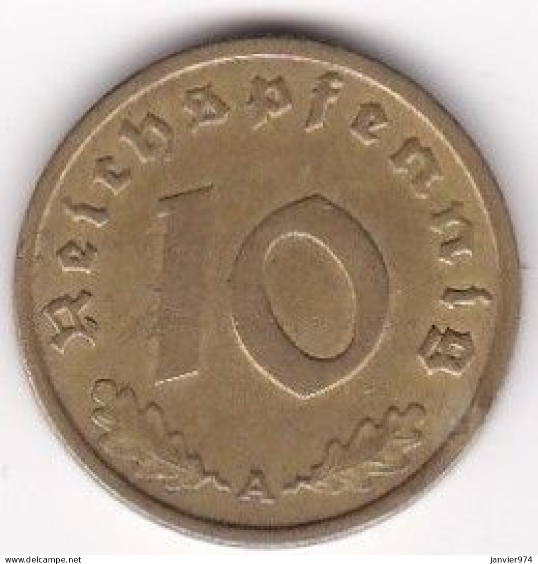 10 Reichspfennig 1939 A BERLIN. Bronze-aluminium - 10 Reichspfennig