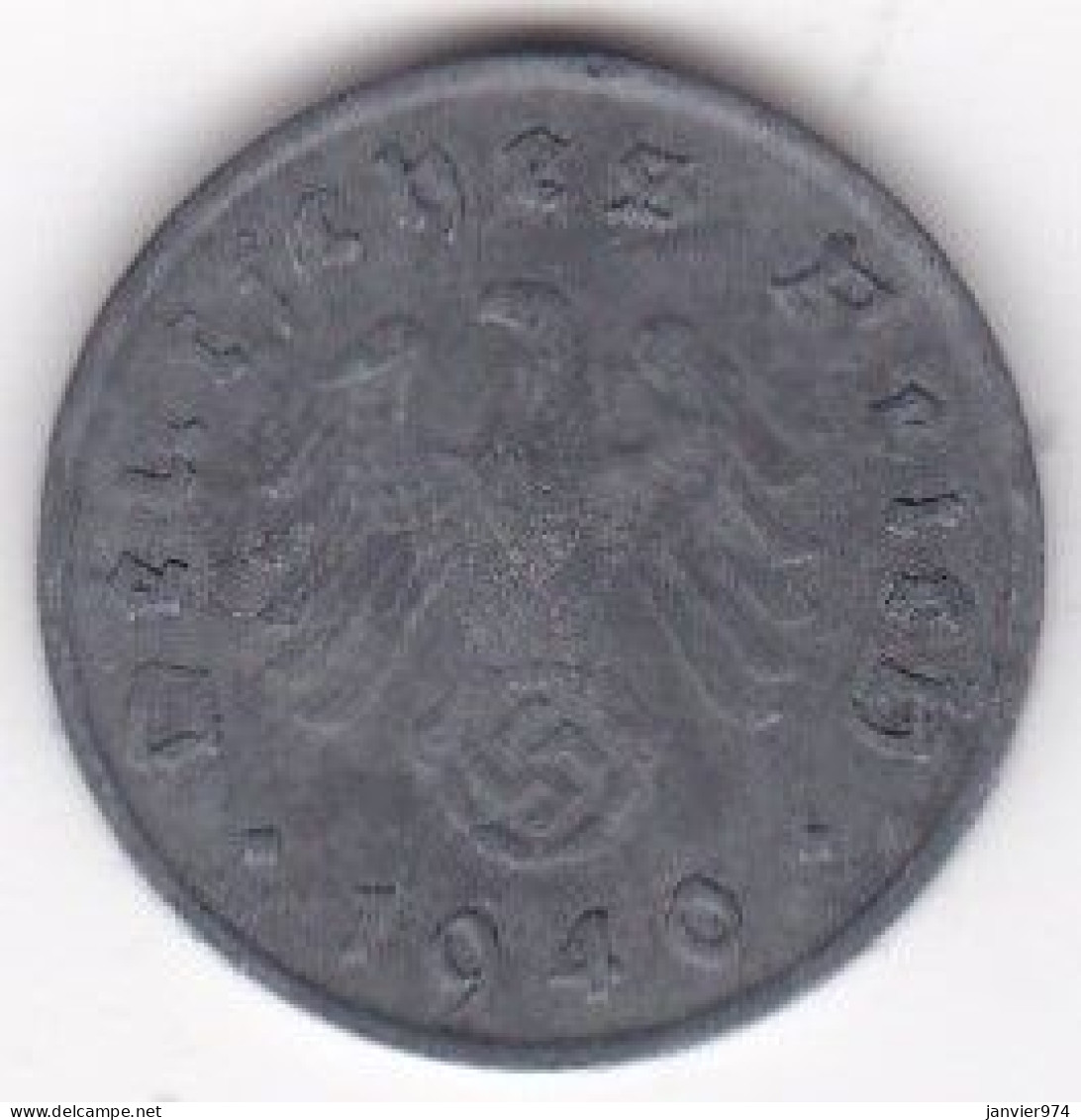 10 Reichspfennig 1940 G Karlsruhe, En Zinc - 10 Reichspfennig