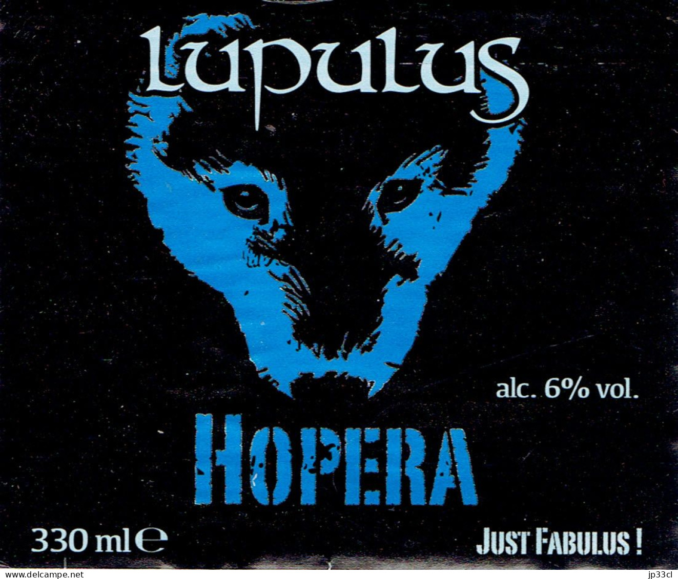 Cyclisme 2 étiquettes De La Bière LUPULUS HOPERA, 330 Ml, Alc. 6% Vol., Courtil, (Bière Du Coffret "La Course") - Bière