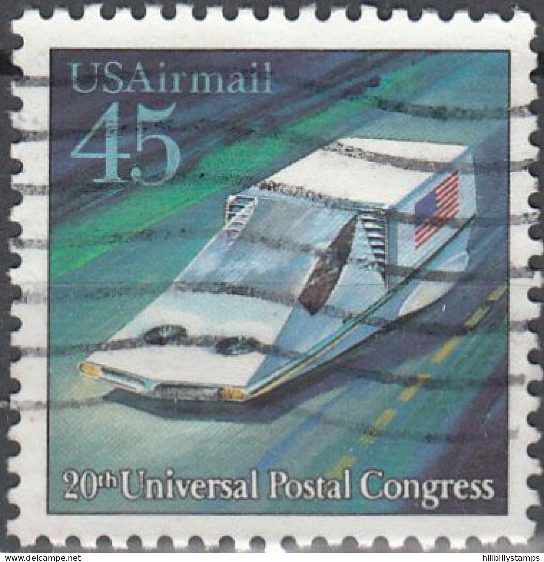 UNITED STATES  SCOTT NO C123  USED  YEAR  1989 - 3a. 1961-… Used