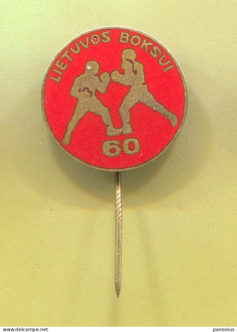 Boxing Box Boxen Pugilato - Lithuania  Federation Association, Enamel  Vintage Pin  Badge  Abzeichen - Boxen