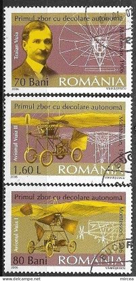 C3989 - Roumanie 2006 - Aviation 3v.obliteres - Used Stamps