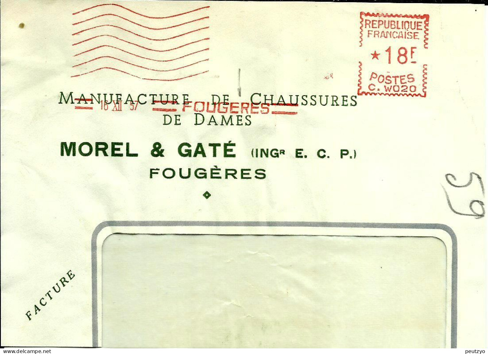 Lettre  EMA  Havas CW 1937 Morel & Gaté  35 Fougeres Manufacture Chaussures Dames   Metier    C22/28 - Usines & Industries