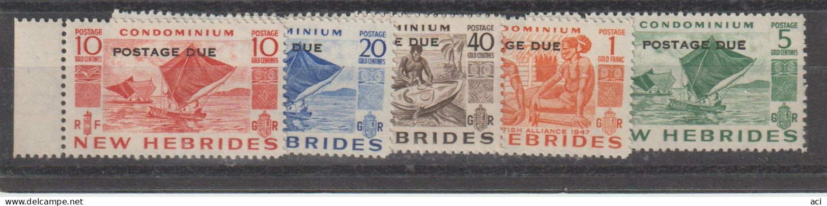New Hebrides SG  D11-15  1953 Postage Due Mint Never Hinged, - Ongebruikt
