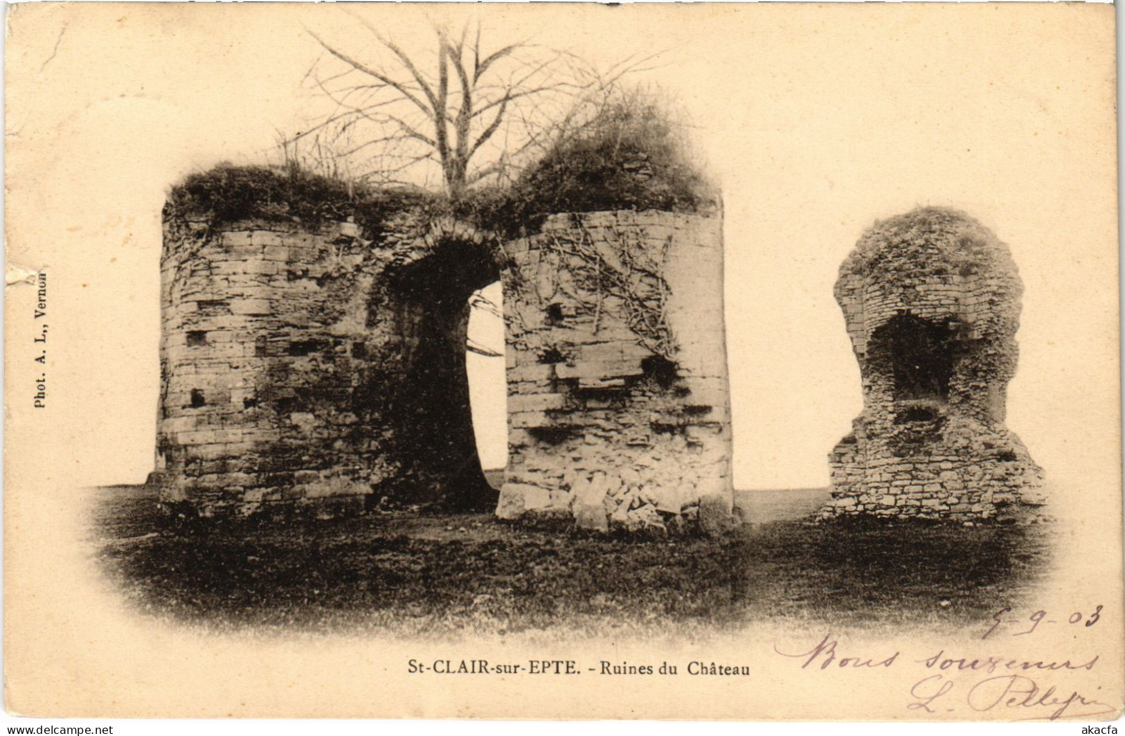 CPA St Clair Ruines Du Chateau (1340251) - Saint-Clair-sur-Epte