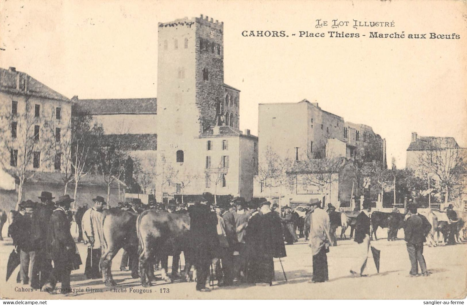 CPA 46 CAHORS PLACE THIERS MARCHE AUX BOEUFS - Cahors