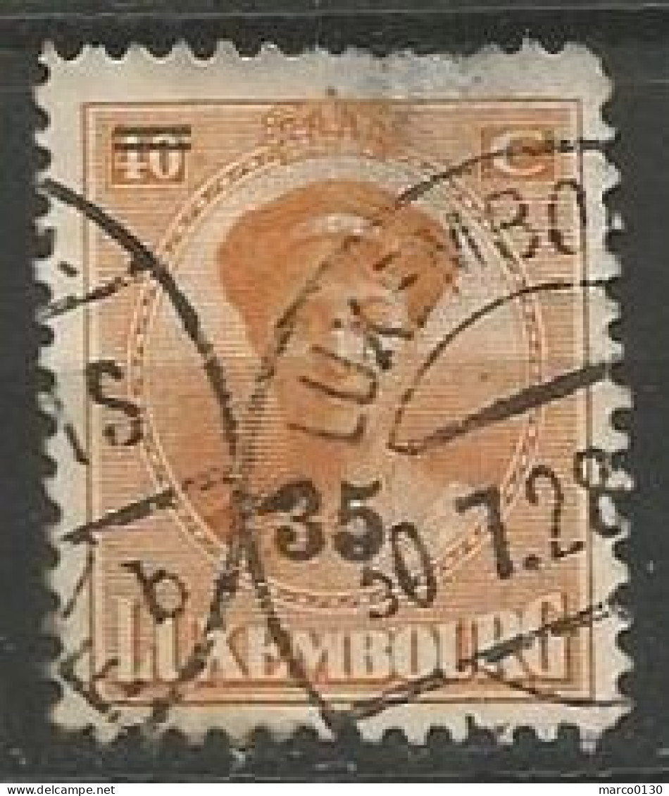 LUXEMBOURG N° 198 OBLITERE - 1921-27 Charlotte Front Side